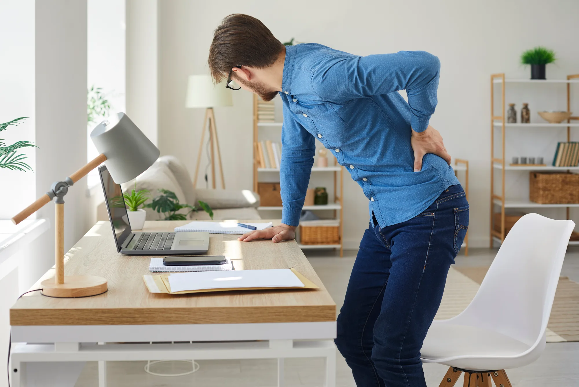 An office worker in New Jersey with lumbar spine pain.