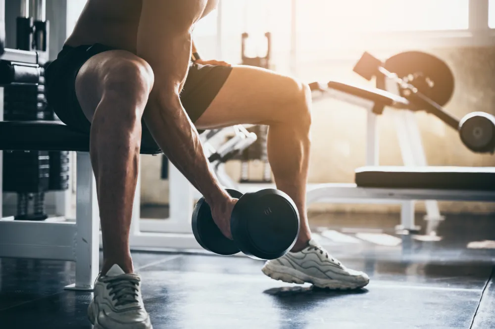 Young NJ man exercising, and pushing for the next PR